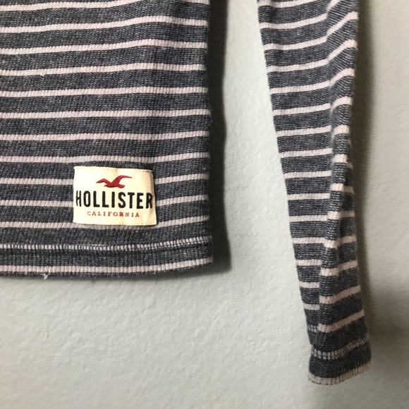 Hollister Navy & Gray Striped Thermal - Picture 2 of 4